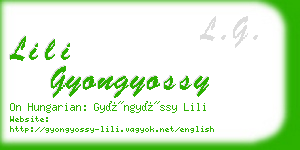 lili gyongyossy business card